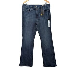 Lee Flex Motion Bootcut Jeans Womens 18 Medium Mid Rise Stretch Denim NWT